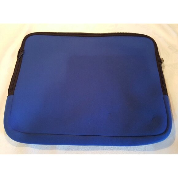 Computer Laptop Sleeve Bag Carry Case Blue 14" Mac PC Zippered - Picture 1 of 3